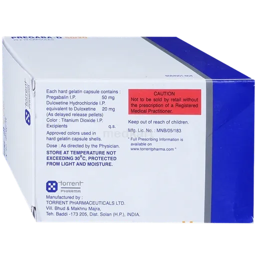 pregaba d 50/20mg capsule 10's